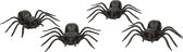4x fausses araignées en plastique 10 cm décoration Halloween - décoration de fête à thème horreur - animaux en plastique / plastique
