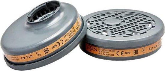 Filtre à gaz BLS 211 - A2 pour 4000 Masque 1 paire 2 pièces