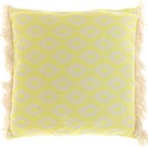 Unique Living | Kussen Geza 45x45cm soft yellow | Kussen woonkamer of slaapkamer