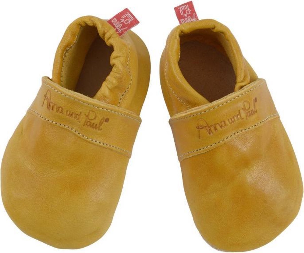 Chaussons bébé en cuir uni couleur maïs d'Anna und Paul taille M (20/21) |  bol.com