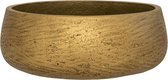 Plantenwinkel Bowl Rough Eileen M Metallic Gold Fiberclay 29x11 cm gouden ronde lage bloempot voor binnen en buiten