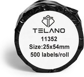 Telano® Dymo Compatible Labels Wit 11352 - 54 x 25 mm - 500 labels per Rol - Verzendetiketten - Adresetiketten S0722520