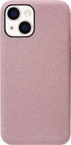 ADEL Tarwe Stro TPU Back Cover Softcase Hoesje Geschikt voor iPhone 13 Mini - Duurzaam Afbreekbaar Milieuvriendelijk Roze