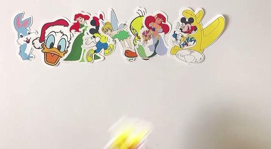 50 stuks Disney Figuren Stickers - Alle bekende Walt Disney Figuren,  Prinsessen,... | bol.com