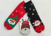 Kerstsokken-3 Paar-Christmas Socks-Unisex-36/39-Kerstcadeau-Hoge Kwaliteit