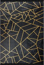 Vloerkleed Skai - 5200 - zwart/goud - 80x300