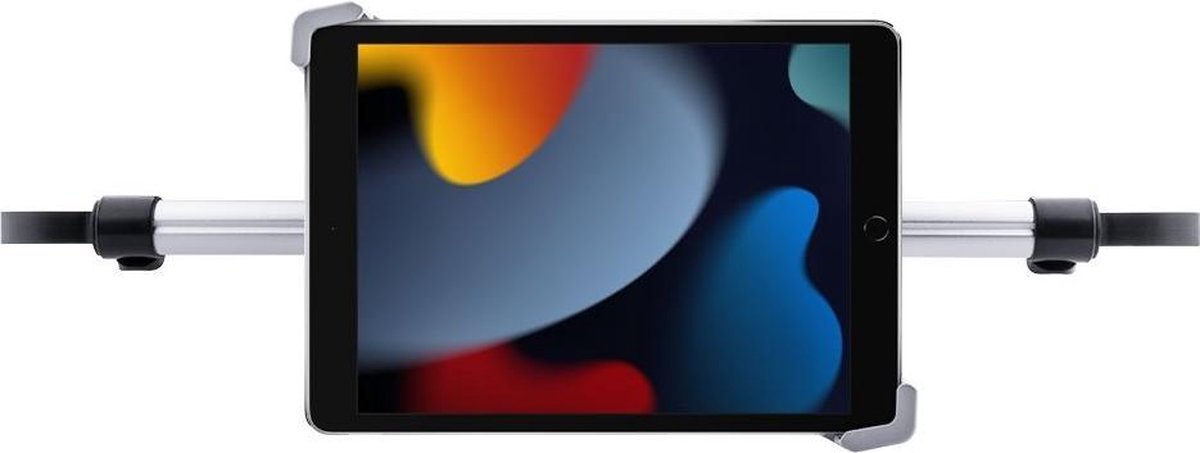 Shop4 - iPad 10.2 (2021) Autohouder Centrale Hoofdsteun Tablet Houder Zwart