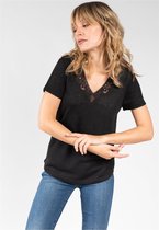 DEELUXE T-shirt met gehaakte detailsHAYDEN Black