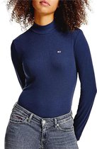 Tommy Hilfiger Jeans Rib T-shirt - Vrouwen - blauw