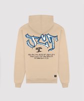 JORCUSTOM Graffiti Slim Fit Hoodie - Beige - Volwassenen - Maat L