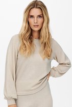 Jacqueline de Yong Trui Jdyemma L/s Top Jrs 15227437 Oatmeal/melange Dames Maat - L