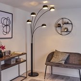 BELANIAN - Vloerlamp - Vintage Staande Lamp - Maya Vloerlamp Zwart, 5 lichts - Vintage, Boho, Moderne Staande Industriële Vloerlamp