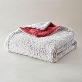Plaids Cocooning - fleece deken - plaid - Rose Vintage - Superzachte fleece - 200 cm X 150 cm - Manon's Collections