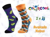 Colorcool Dames Sokken | Avakado & Kubus | 2 Paar | 36-41