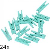 Mint mini wasknijpertjes, 24 stuks, voor het ophangen van kaartjes e.d.