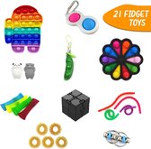 Fidget toys Pakket Pop it Simple Dimple Stressball Squishy Fidget Cube - Mochi Squishy - Infinity Cube - Globbles - Monkey Noodles - Fidget Toys Set - Wacky Track - Fidget Pad