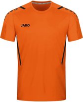 Jako Challenge Shirt Korte Mouw Kinderen - Fluo Oranje / Zwart