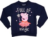 Peppa Pig Sweatshirt - Met glitterprint - Donkerblauw - Maat 98/104