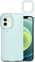 Iphone 11 hoesje - selfie Led light - iphone - Selfie ring light - Iphone 11 - smartphone case - licht blauw - Fingerprint stain resistant - 5.94 inches x 2.98 inches x 0.33 inch