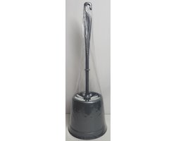 Toiletborstel met houder - WC Garnituur Eco - 39cm - Zilver