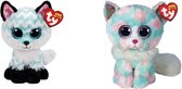 Ty - Knuffel - Beanie Boo's - Atlas Fox & Opal Cat