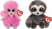 Ty - Knuffel - Beanie Boo's - Camilla Poodle & Dangler Sloth