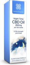 Healthspan Night Time CBD-oliedruppels 260mg | 10ml |2,75% filterzuivere cannabidiol-druppels | Kamille, lavendel & citroenmelisse toegevoegd | Veganistisch