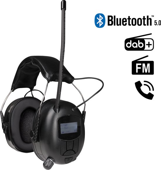 Gehoorbescherming met radio | Premium DAB+ | EAR-20-D | Oorkappen Bluetooth  | opbergcase | bol