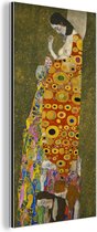 Wanddecoratie Metaal - Aluminium Schilderij Industrieel - Hoop II - Schilderij van Gustav Klimt - 20x40 cm - Dibond - Foto op aluminium - Industriële muurdecoratie - Voor de woonkamer/slaapkamer
