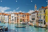 Canal Grande met gondels en kleurrijke gevels in Venetië - Foto op Tuinposter - 120 x 80 cm