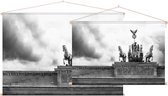 Brandenburger Tor bij zonsondergang in Berlijn - Foto op Textielposter - 120 x 80 cm