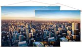 Skyline en Business Center van Toronto vanuit de lucht - Foto op Textielposter - 90 x 60 cm
