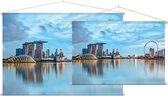 Marina Bay Sands Hotel in de skyline van Singapore - Foto op Textielposter - 120 x 80 cm