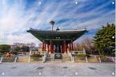 Koreaans paviljoen in Yongdusan Park in Busan - Foto op Tuinposter - 225 x 150 cm