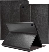 Samsung Galaxy Tab A7 Lite Hoes - Lederen Book Case Zwart