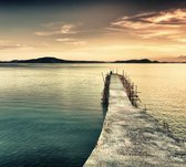 Steiger over het water - Fotobehang (in banen) - 450 x 260 cm