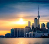 La magnifique ligne d'horizon de Toronto au coucher du soleil, - Papier peint photo (en ruelles) - 350 x 260 cm