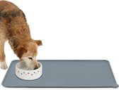 Placemat voor voerbak van hond of kat - grijs siliconen-48.5*30*05cm