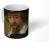 Mok - Koffiemok - Portret van een man, vermoedelijk Dr. Ephraïm Bueno - Schilderij van Rembrandt van Rijn - Mokken - 350 ML - Beker - Koffiemokken - Theemok