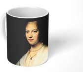 Mok - Koffiemok - Portret van een vrouw, mogelijk Maria Trip - Schilderij van Rembrandt van Rijn - Mokken - 350 ML - Beker - Koffiemokken - Theemok