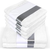 Premium Luxe Collectie, Handdoeken Zacht 100% Katoen, Premium Kwaliteit, 4 Handdoeken 50 x 100 cm 2 Badhanddoeken 70 x 140 cm (Wit)