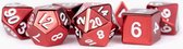 Dobbelsteen - MetalDice Red dobbelstenen voor o.a. Dungeons & Dragons