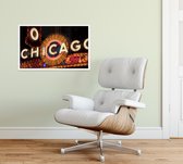 Neon letters van het wereldberoemde Chicago Theatre - Foto op Forex - 120 x 80 cm