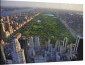 Central Park in New York omgeven door wolkenkrabbers - Foto op Canvas - 45 x 30 cm