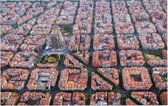 District Eixample met de Sagrada Familia in Barcelona - Foto op Forex - 45 x 30 cm