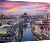 Panoramisch uitzicht op de oude binnenstad van Berlijn - Foto op Plexiglas - 90 x 60 cm