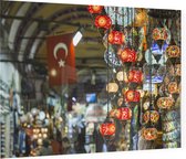 Verschillende oude lampen op de Grand Bazaar in Istanbul - Foto op Plexiglas - 90 x 60 cm