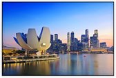 Uitzicht op de skyline van Marina Bay in Singapore  - Foto op Akoestisch paneel - 90 x 60 cm