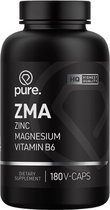 PURE ZMA - 180 V-Caps - zinc - magnesium - vitamine B6- mineralen - capsules