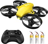 Noiller Mini drone - Drone - Drone voor kinderen - Drone kinderen - Geel - 3x Oplaadbare batterijen